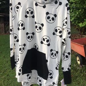 Unicorn LuLaRoe Amber Panda Bear Hoodie